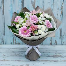 Букет цветов из:  Герберы, Альстромерии и Хризантемы в Каскара