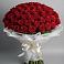 Букет 101 Красная роза Блэк Мэджик в Каскара
