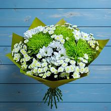 Букет цветов из:  Хризантемы #REPLACE_PRED# Каскара