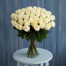 Букет 51 Белая роза Эдлесс Лав #REPLACE_PRED# Каскара