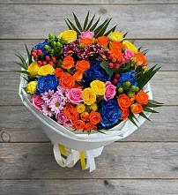 Букет цветов из:  Розы и Хризантемы в Каскара