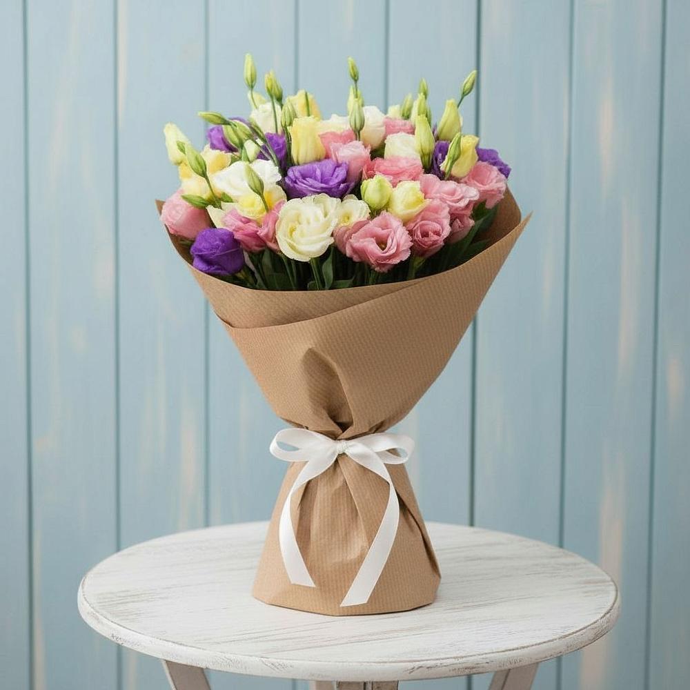 Букет цветов из: Лизиантусы в Каскара