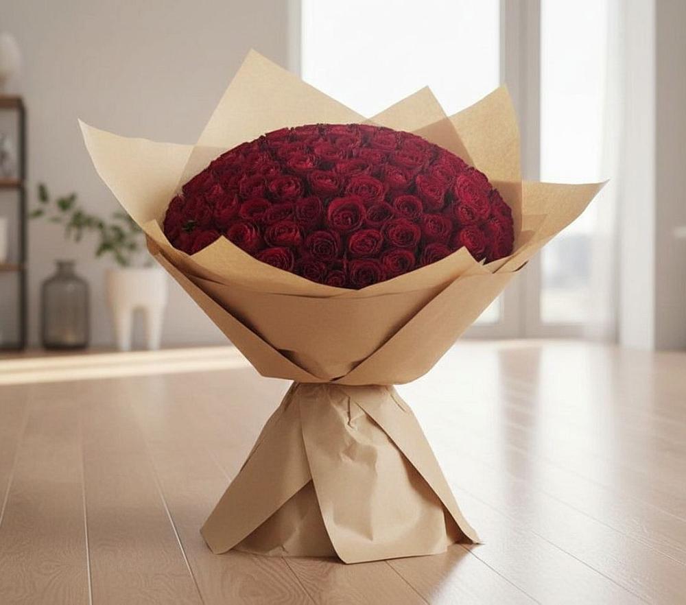Букет 101 Красная роза в Каскара