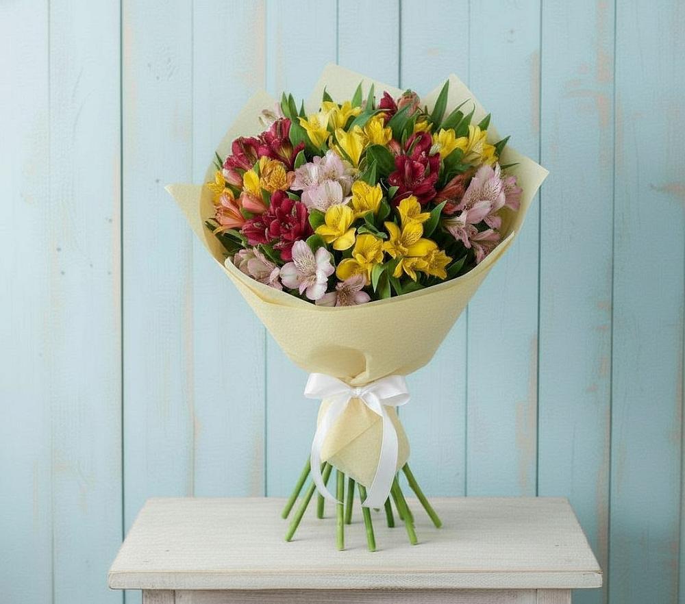 Букет цветов из: Альстромерии в Каскара