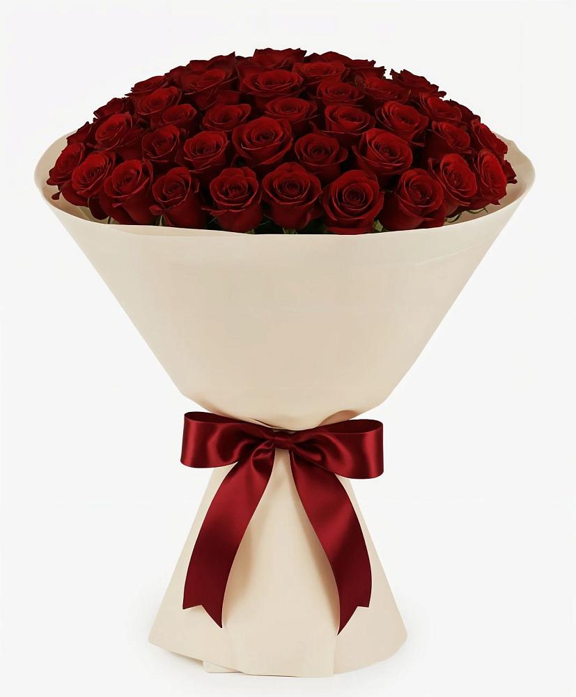 Букет 101 Бордовая роза Блэк Бакарра в Каскара